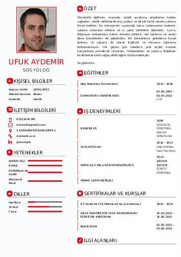 Sosyolog Cv Örnekleri cv indir